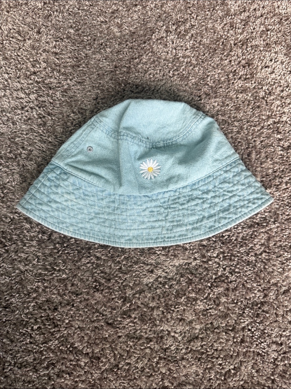 H&M Mint Green Bucket Hat with Daisy Embroidery